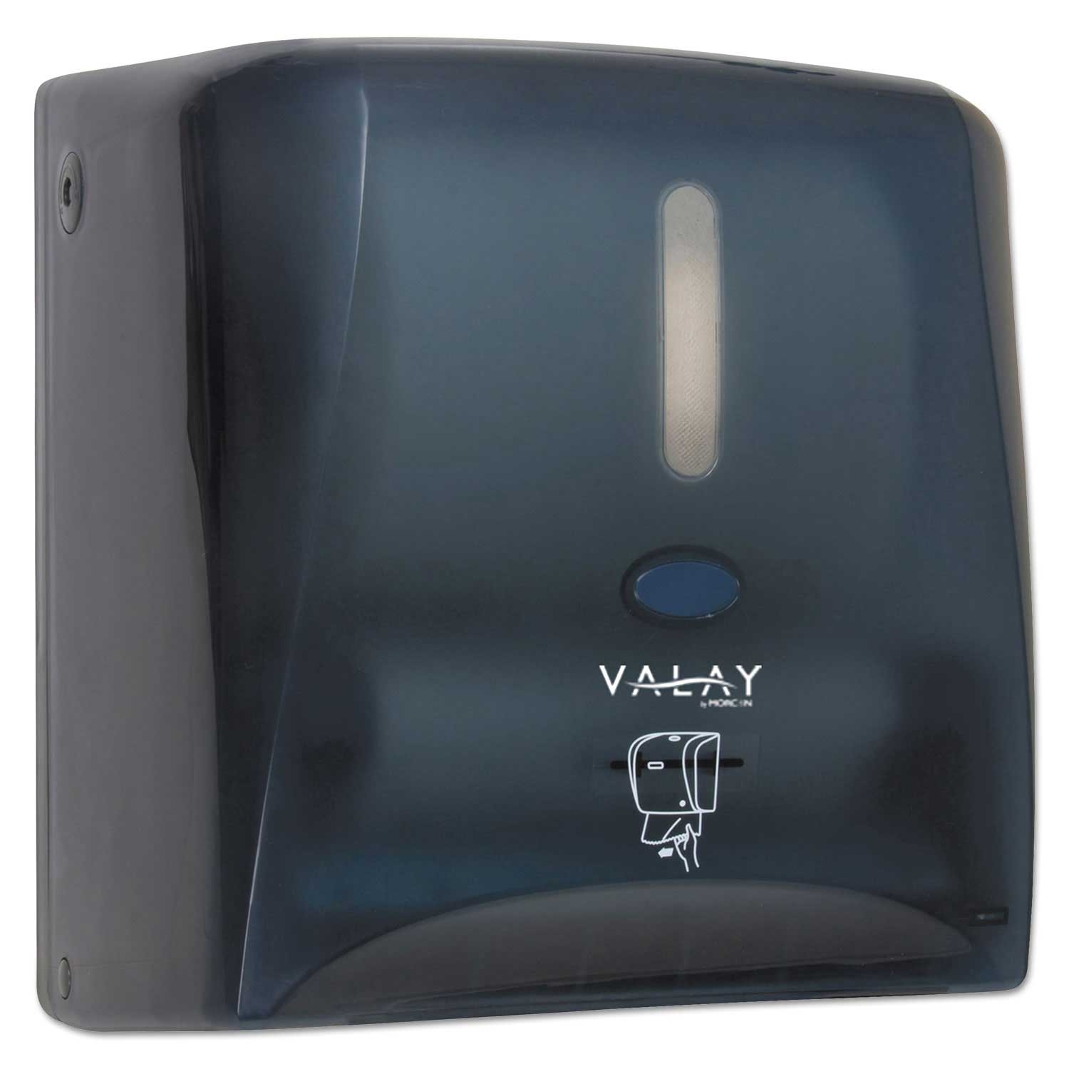 Morcon Tissue Valay Plastic Black 10 Inch Roll Towel Dispenser, 13 1/4 x 14 1/4 x 9 inch
