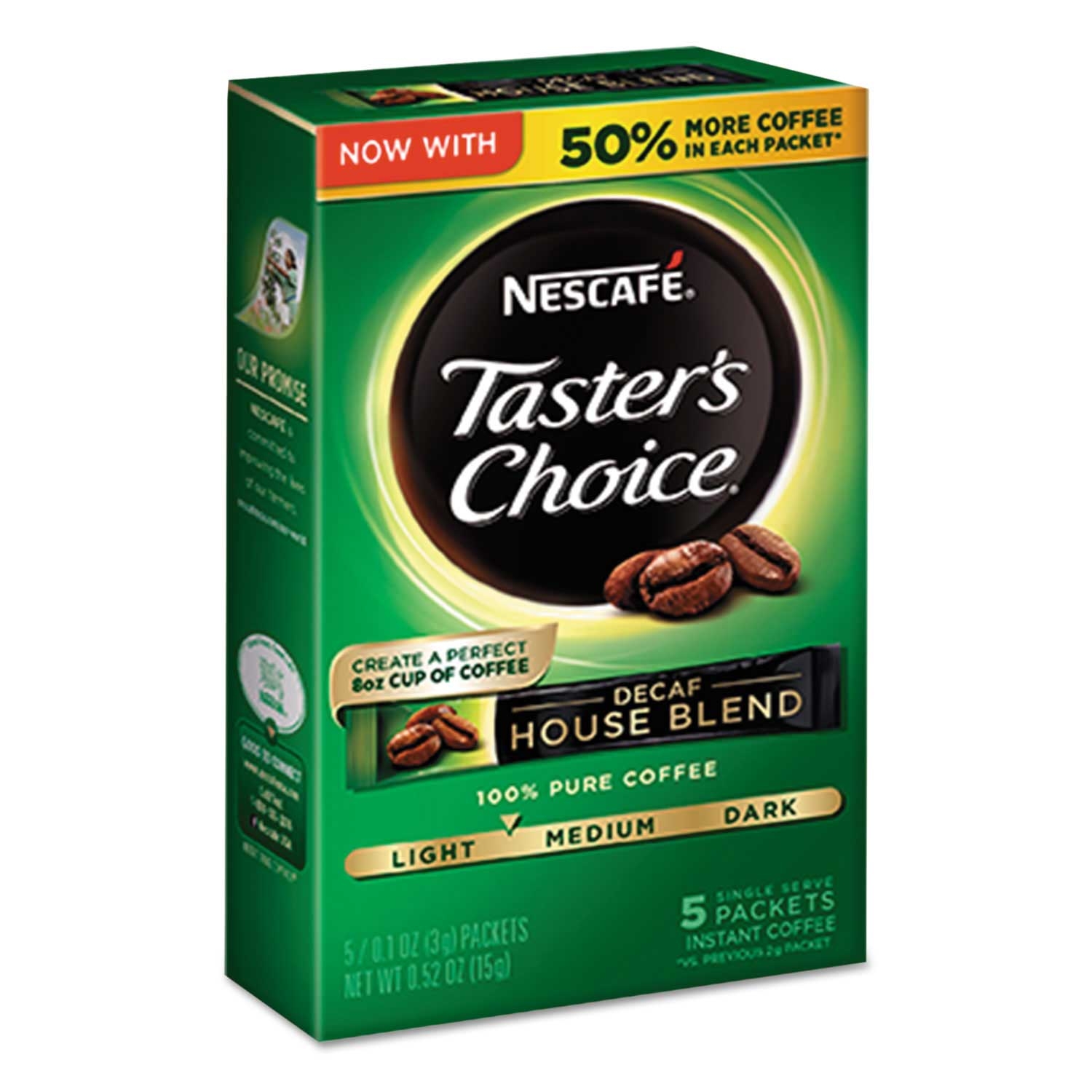 Nescafe Tasters Choice Decaf House Blend Instant Coffee, 0.1 Ounce Stick - 5 per box -- 12 boxes per case