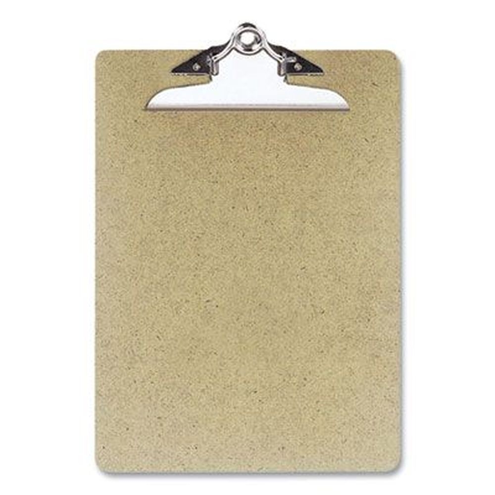 Officemate Brown 1 inch Clip Capacity Recycled Hardboard Clipboard, Holds 8.5 x 11 Sheets -- 3 per pack