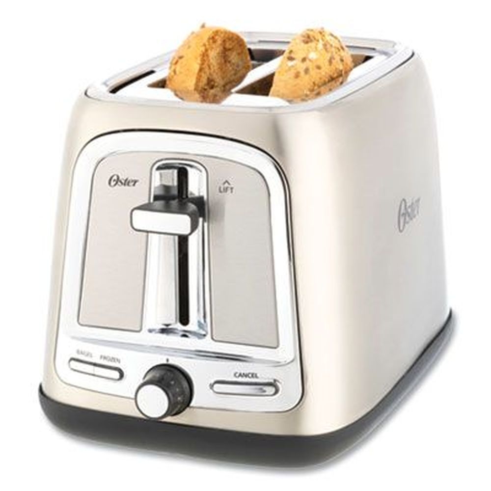 Oster Stainless Steel 2-Slice Extra Wide Slot Toaster, 7.5 x 11 x 8 inch