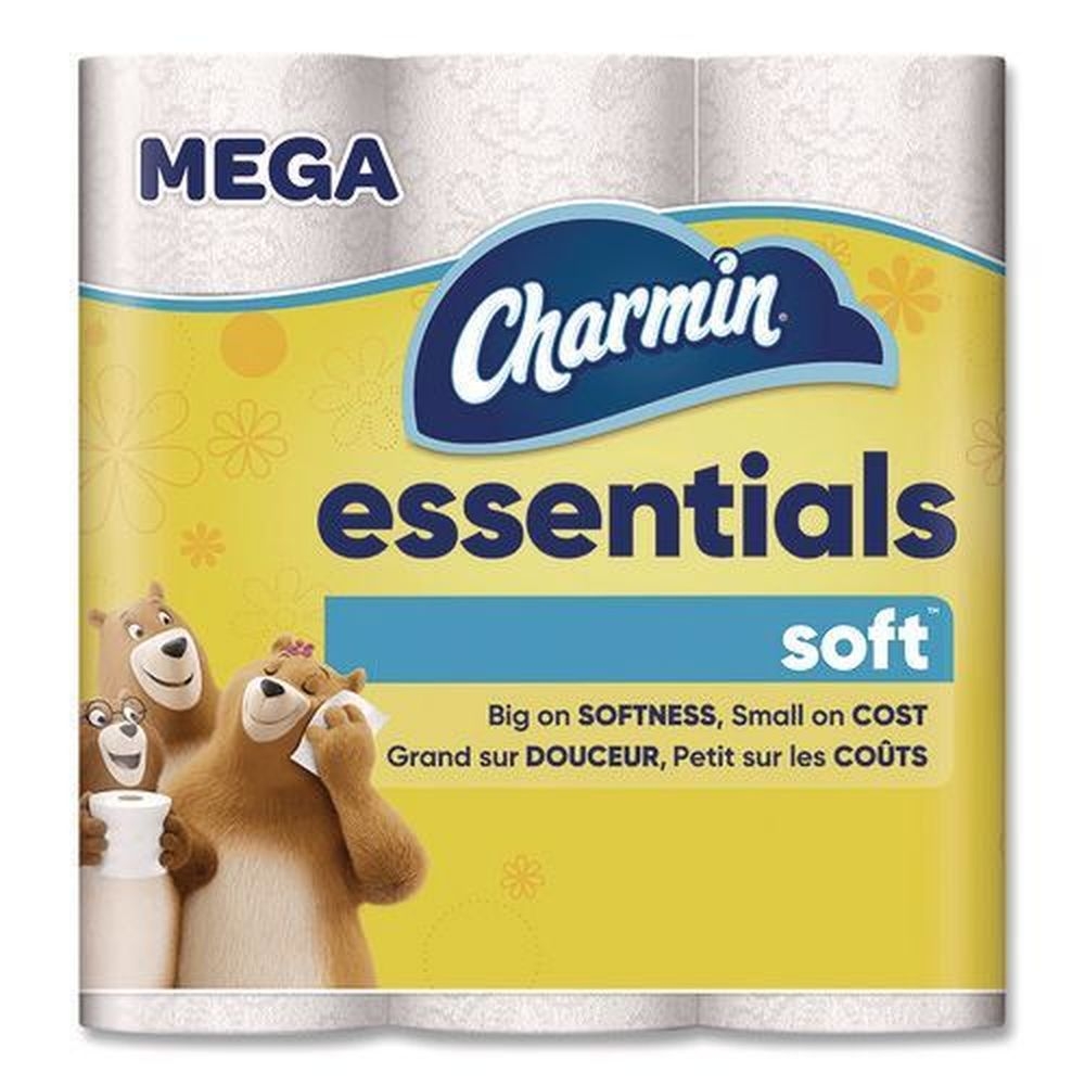 Charmin Essentials Septic Safe White 2 Ply Soft Bathroom Tissue, 330 sheets per roll -- 36 rolls per case