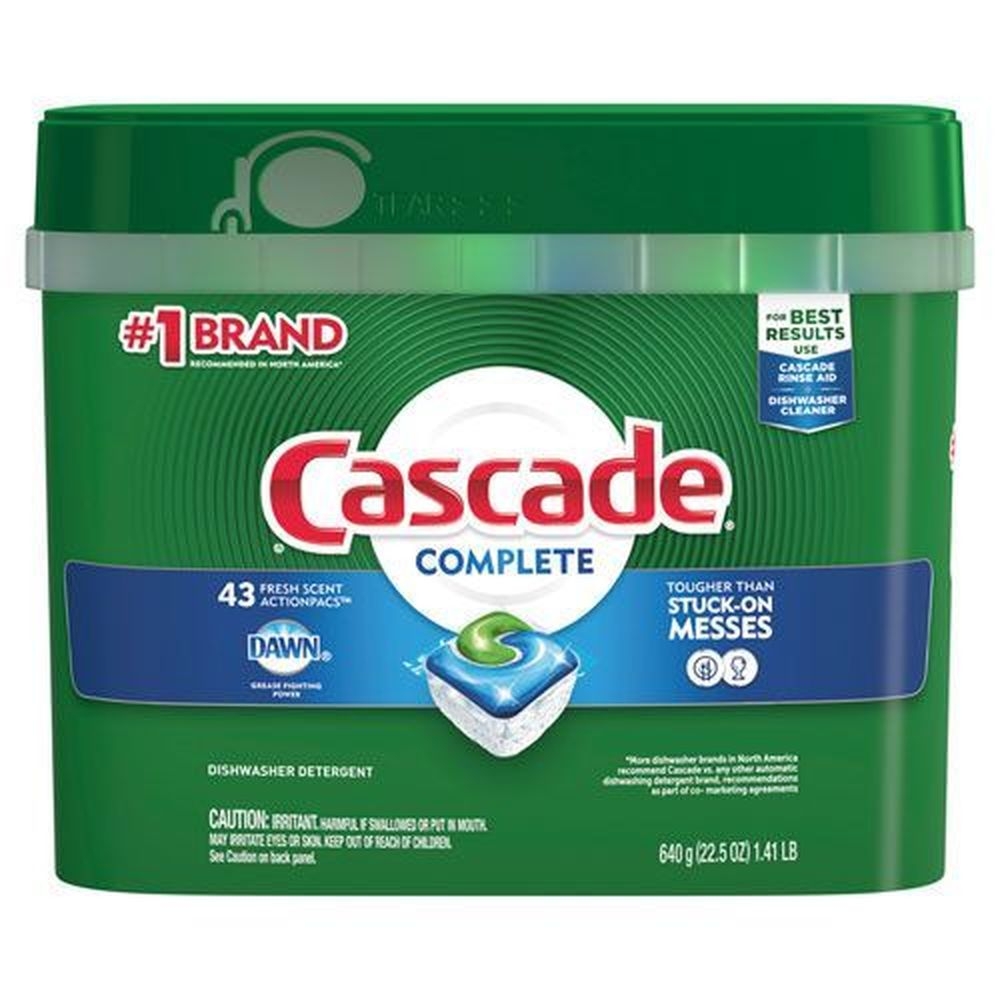 Cascade ActionPacs Fresh Scent Dishwasher Detergent, 43 count -- 6 per case