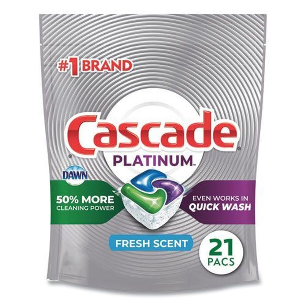 Cascade ActionPacs Fresh Scent Automatic Dishwasher Detergent, 21 count -- 5 per case