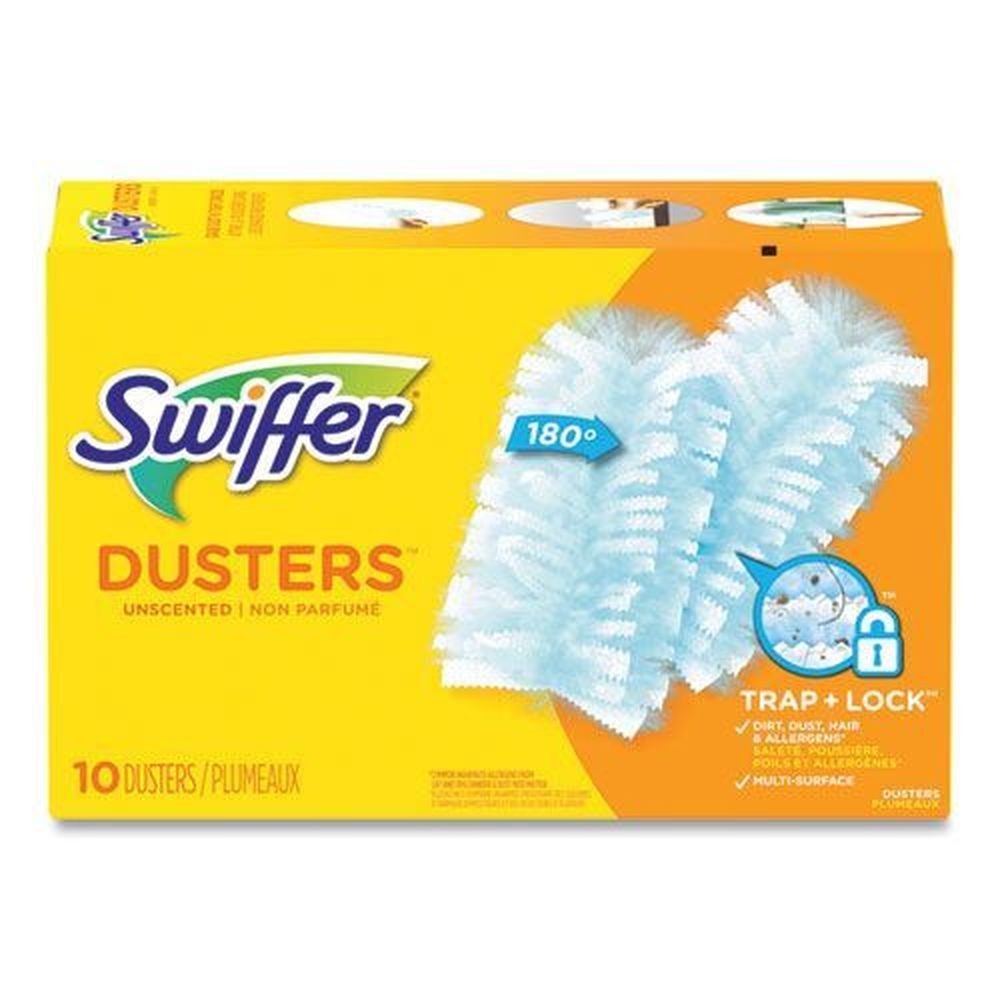 Swiffer Unscented Light Blue Dust Lock Fiber Duster Refill, 10 count -- 4 per case