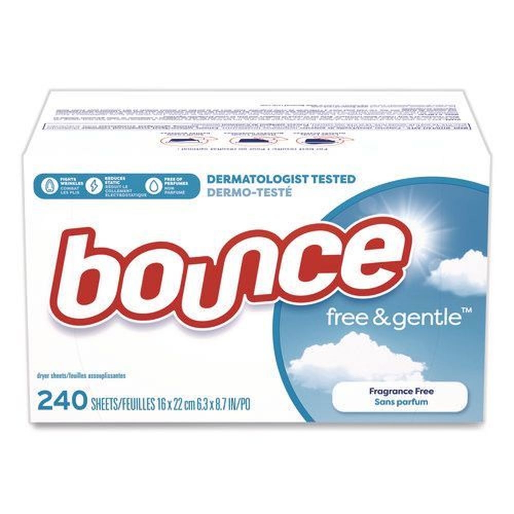 Bounce Free and Gentle Fragrance Free Dryer Sheet, 240 count box
