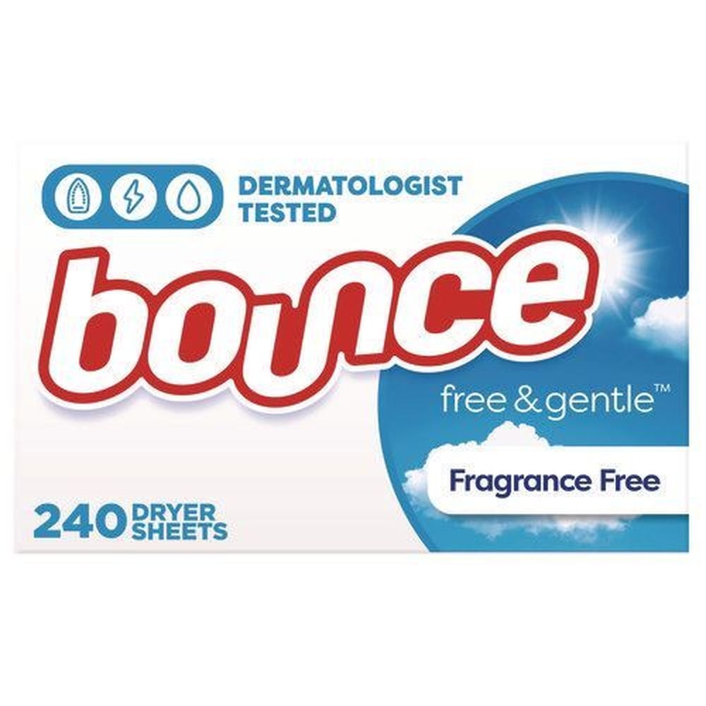 Bounce Gentle and Free Fragrance Free Dryer Sheet, 240 count box -- 4 per case
