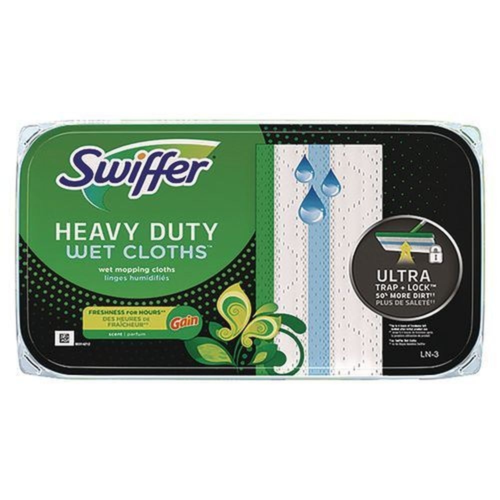 Swiffer White Gain Original Scent Heavy Duty Wet Refill Cloth, 10 count