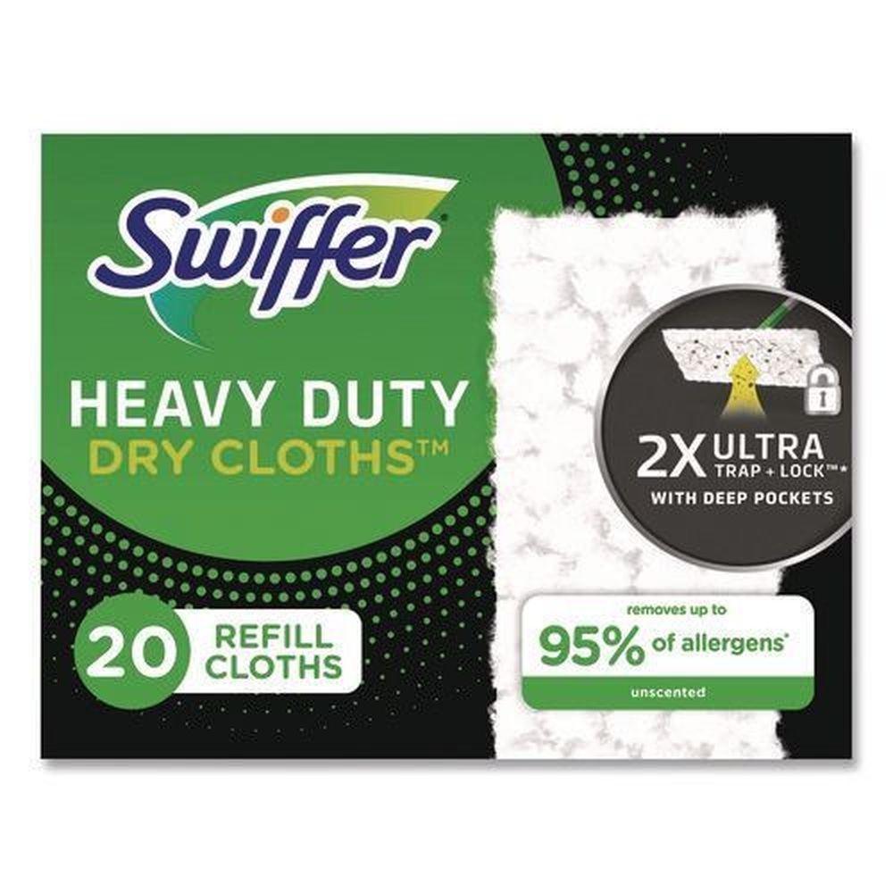 Swiffer White Heavy Duty Dry Refill Cloth, 20 count -- 4 per case