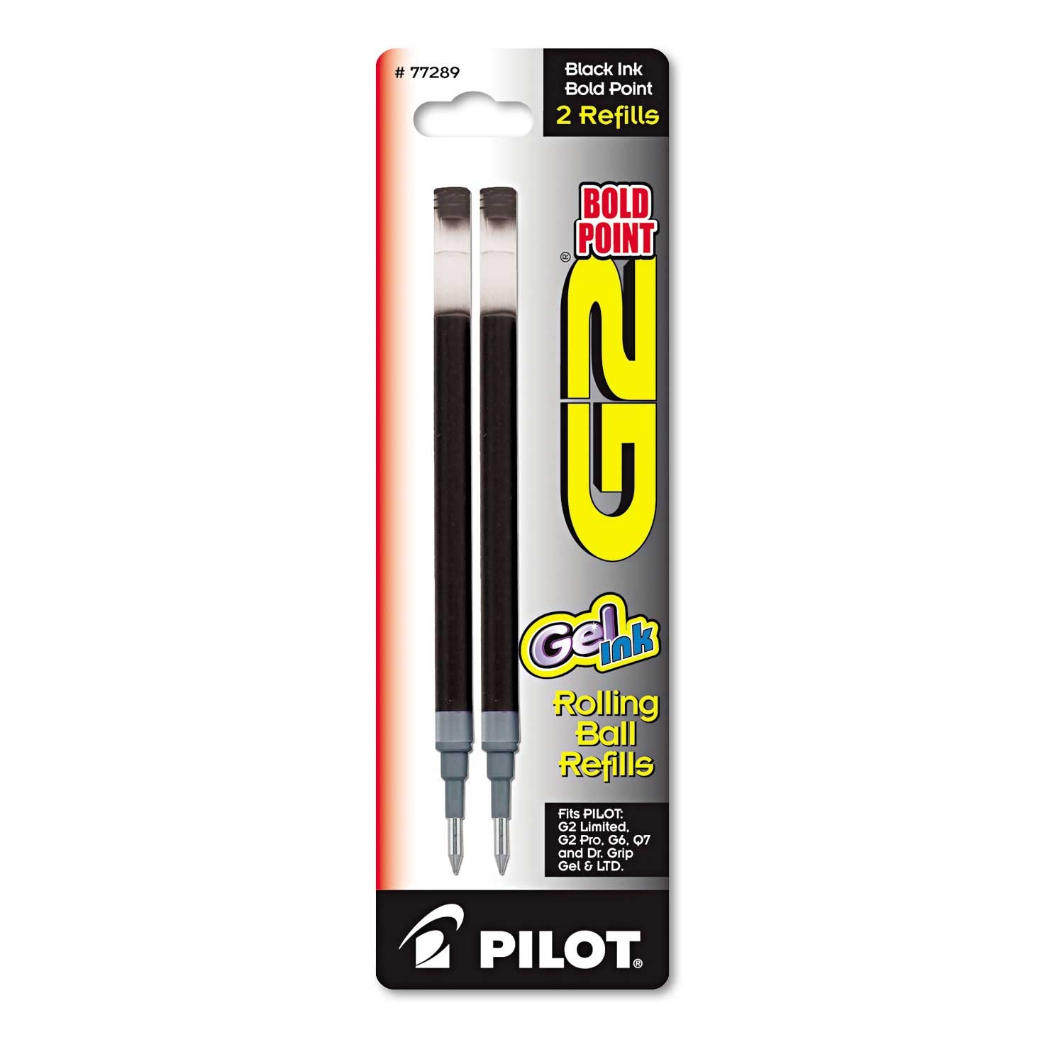 Pilot G2 Bold Point Black Ink Refill for Pilot G2 Gel Ink Pen - 2 per pack -- 1 pack