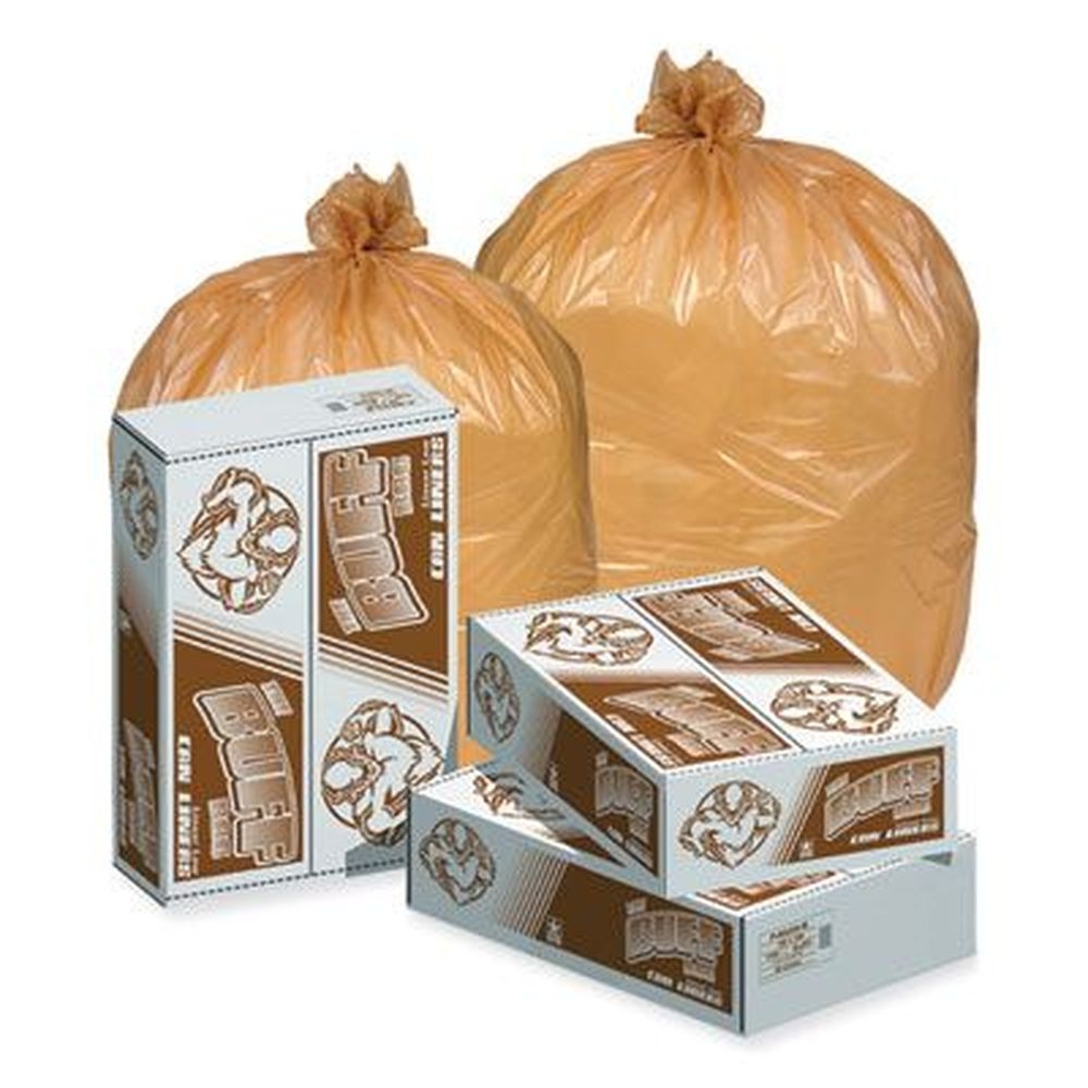 Pitt Plastics Buff 0.35 mil Can Liner, 32 x 24 inch -- 500 per case