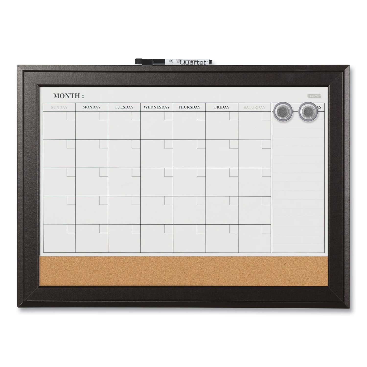 Quartet Home Decor Magnetic Combo Dry Erase with Cork Board on Bottom, 23 x 17 inch