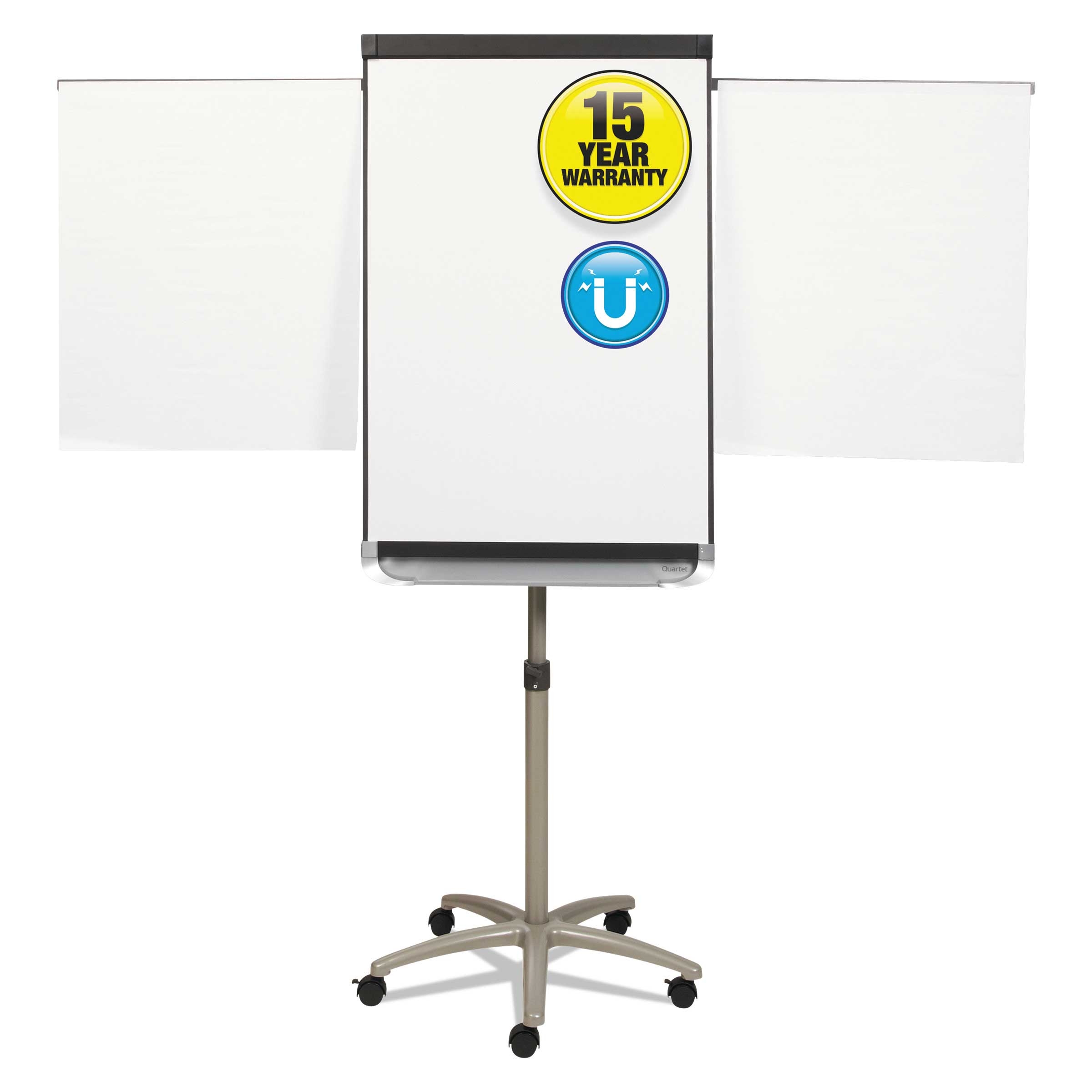 Quartet Silver/White Prestige 2 Mobile Presentation Easel, 3 x 2 feet