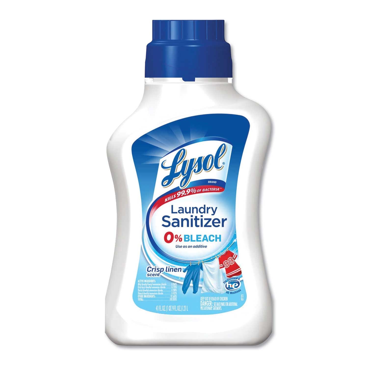 Lysol Crisp Linen Liquid Laundry Sanitizer, 41 Ounce -- 6 per case