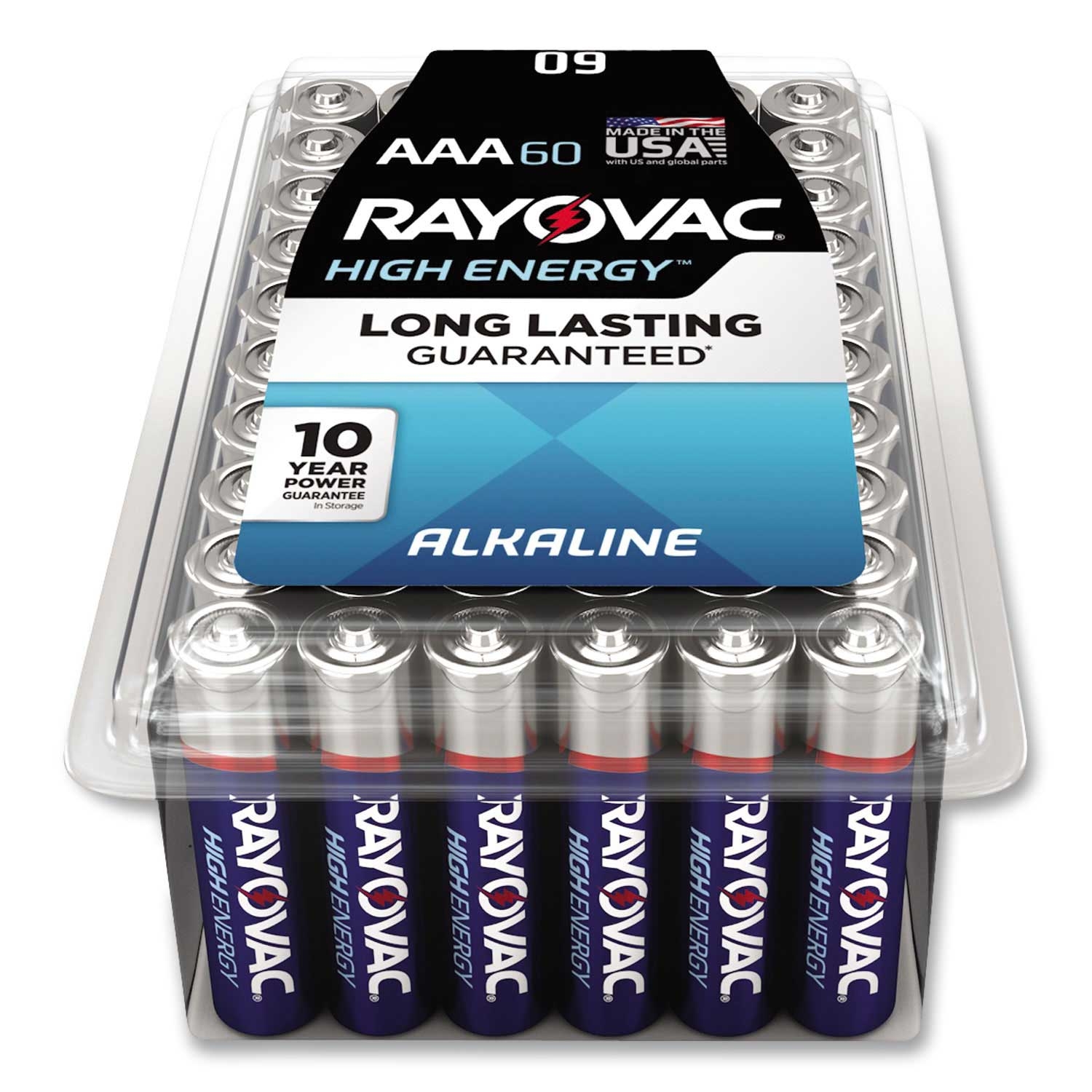 Rayovac Alkaline AAA Battery - 60 per pack -- 1 pack per case