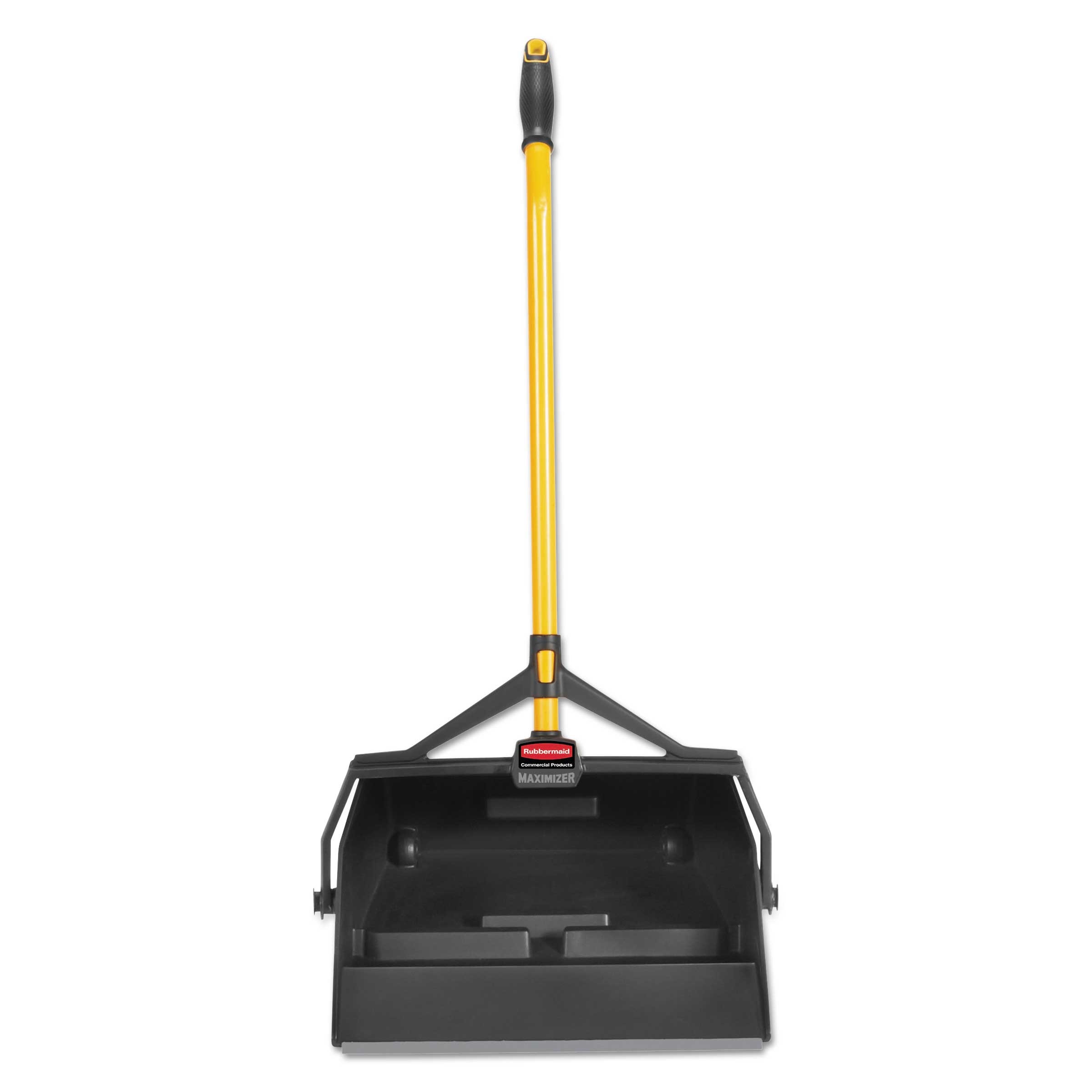 Rubbermaid Commercial Plastic Yellow Black Maximizer Wet Dry Debris Pan, 16.875 inch Wide