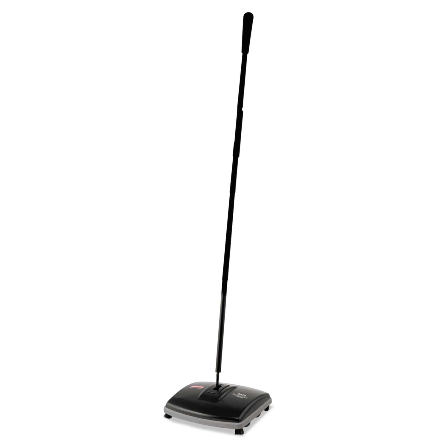 Rubbermaid Commercial Black Gray Plastic Bristles Floor and Carpet Sweeper, 51 inch