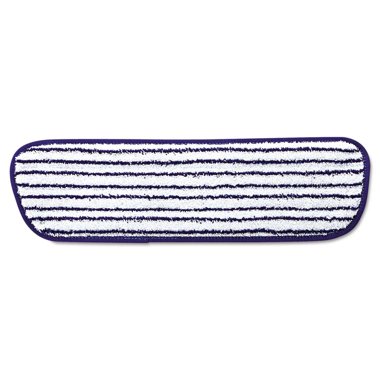 Rubbermaid Commercial Blue White Microfiber Finish Pad, 18 x 5 1/2 inch - 6 count per box -- 1 box per case