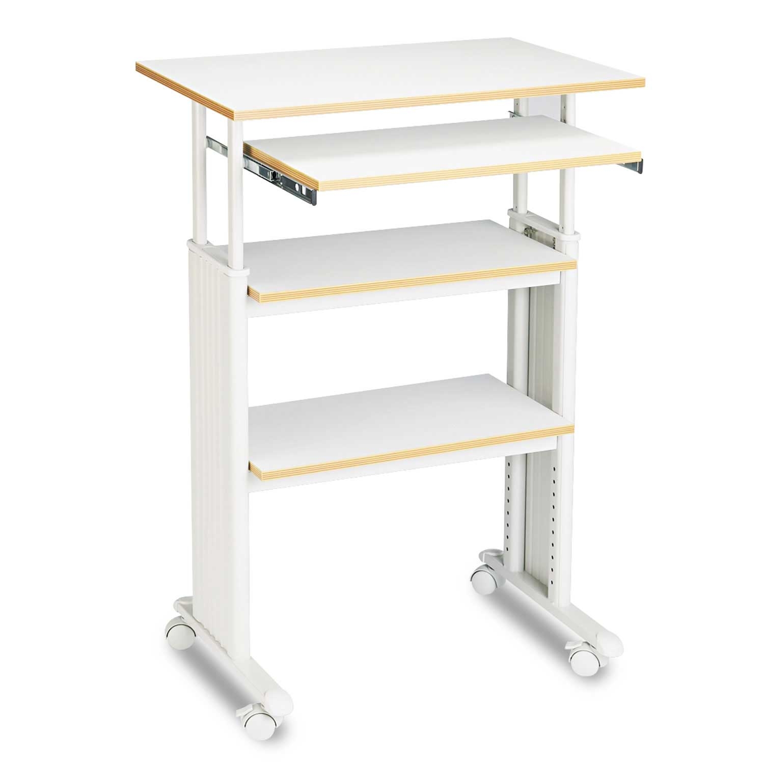Safco Gray Adjustable Height Stand-Up Workstation, 29.5 x 22 x 49 inch