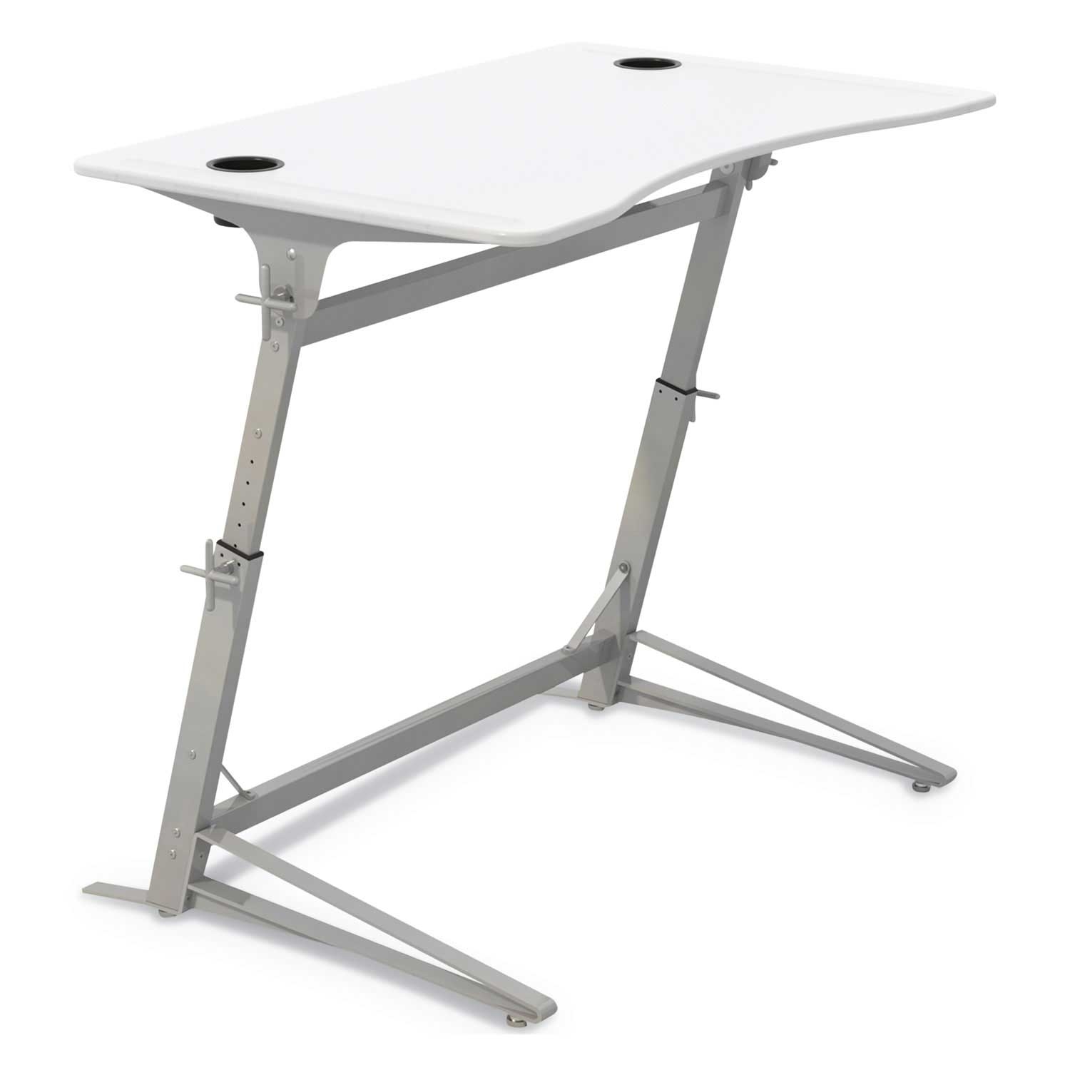 Safco Verve Series White Standing Desk, 47.25 x 31.75 x 42 inch