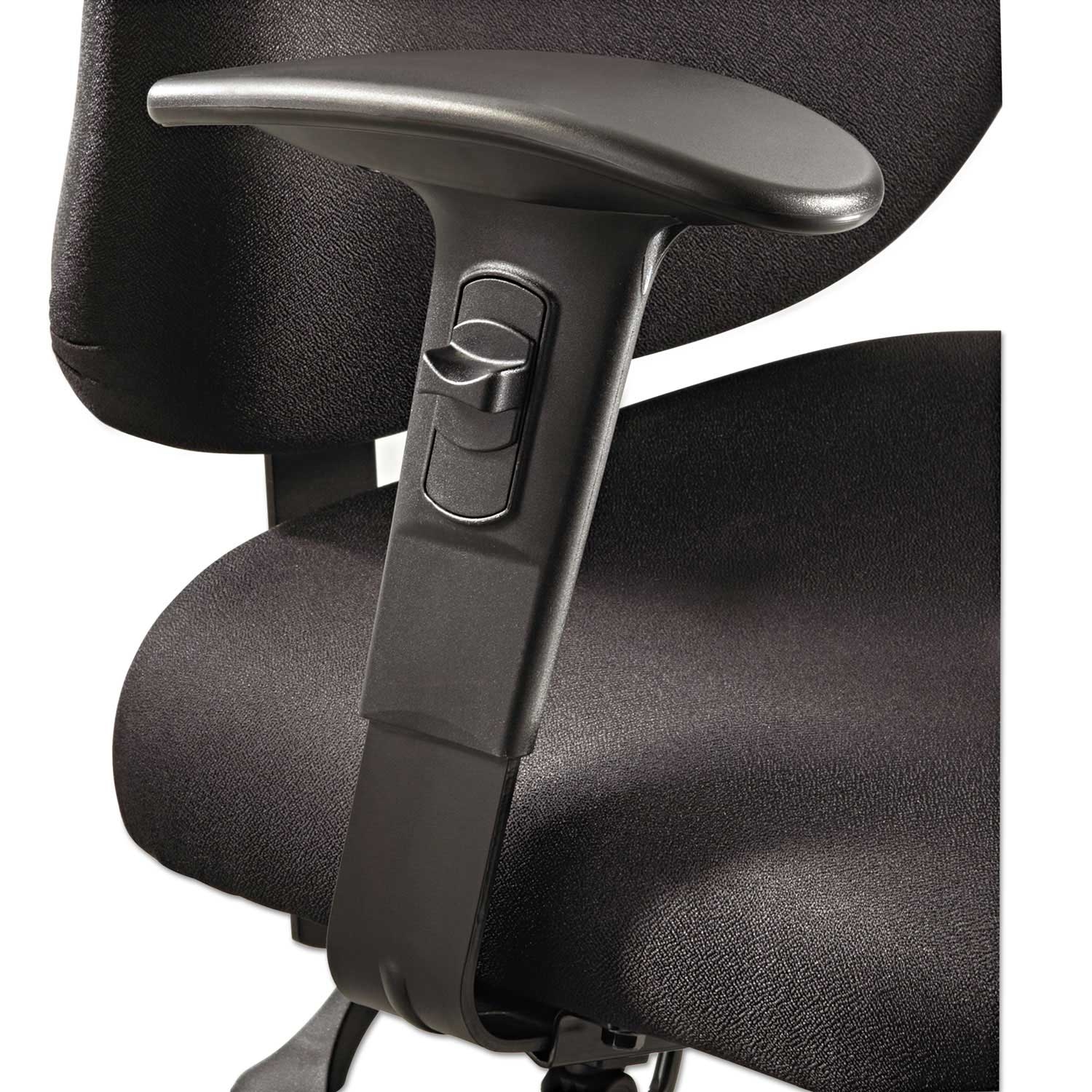 Safco Black Height/Width-Adjustable T-Pad Arm Only, 3.5 x 10.5 x 14 inch -- 1 pair