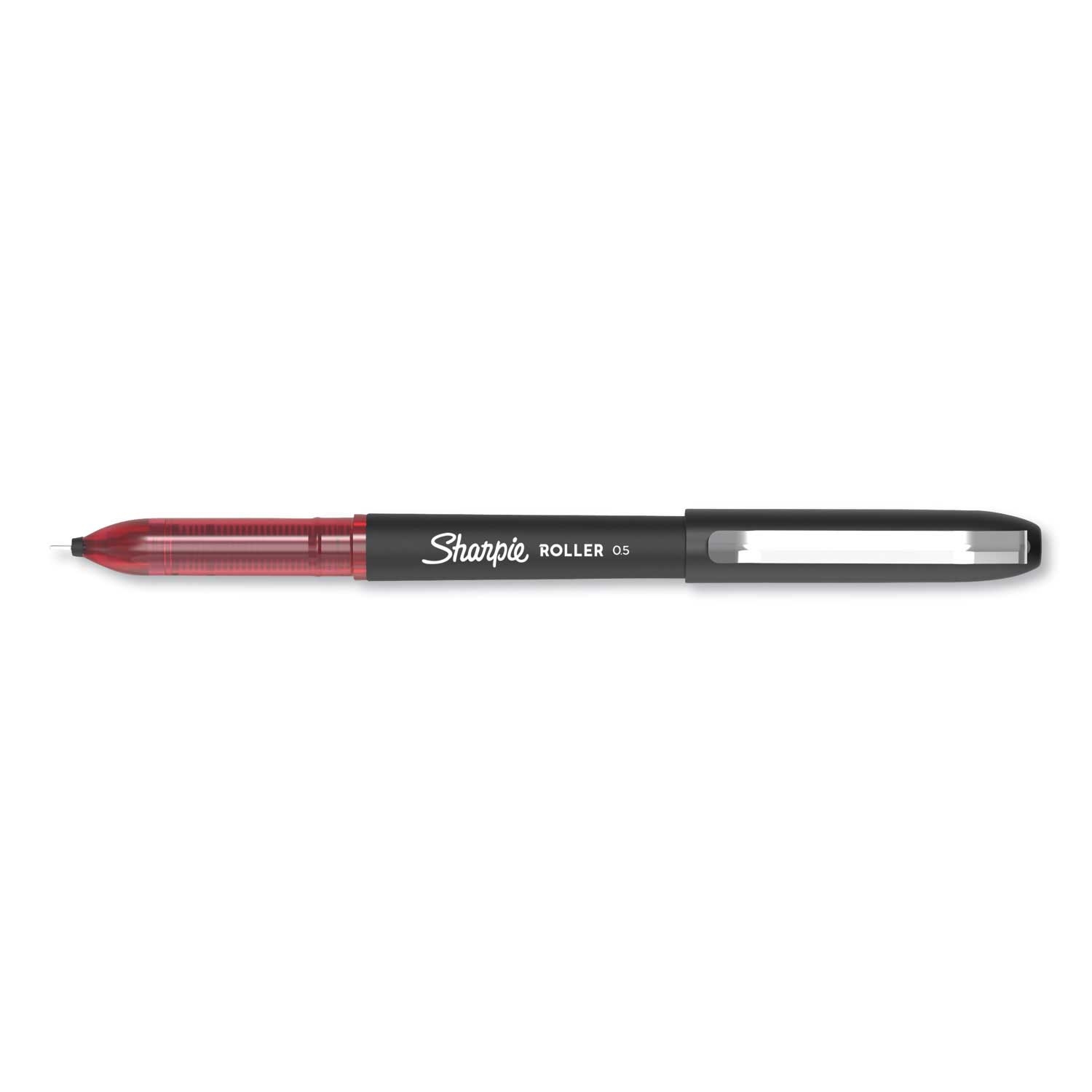 Sharpie Fine 0.5 mm Red Ink/Barrel Roller Ball Stick Pen -- 12 per case