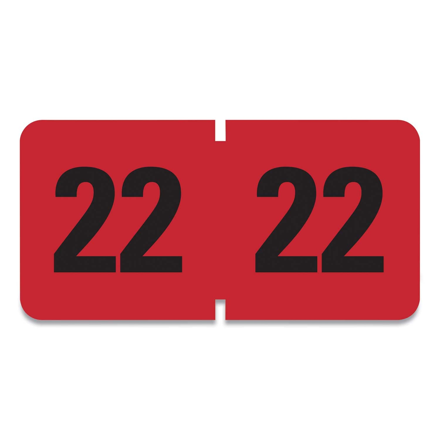 Smead Red Yearly End Tab File Folder Label, 0.75 x 1.5 inch - 500 per roll -- 1 roll