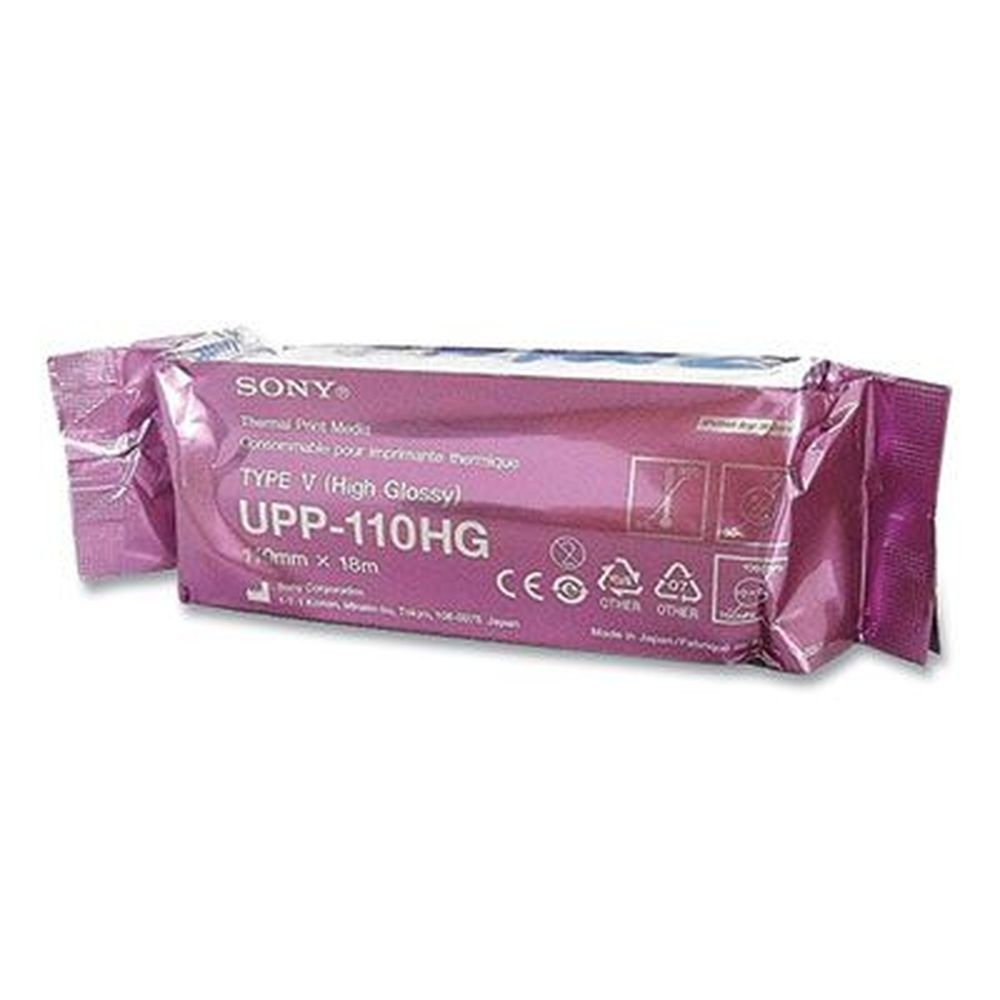 Sony White High-Resolution Thermal Paper Roll, 4.33 inch x 59.06 feet -- 10 per box