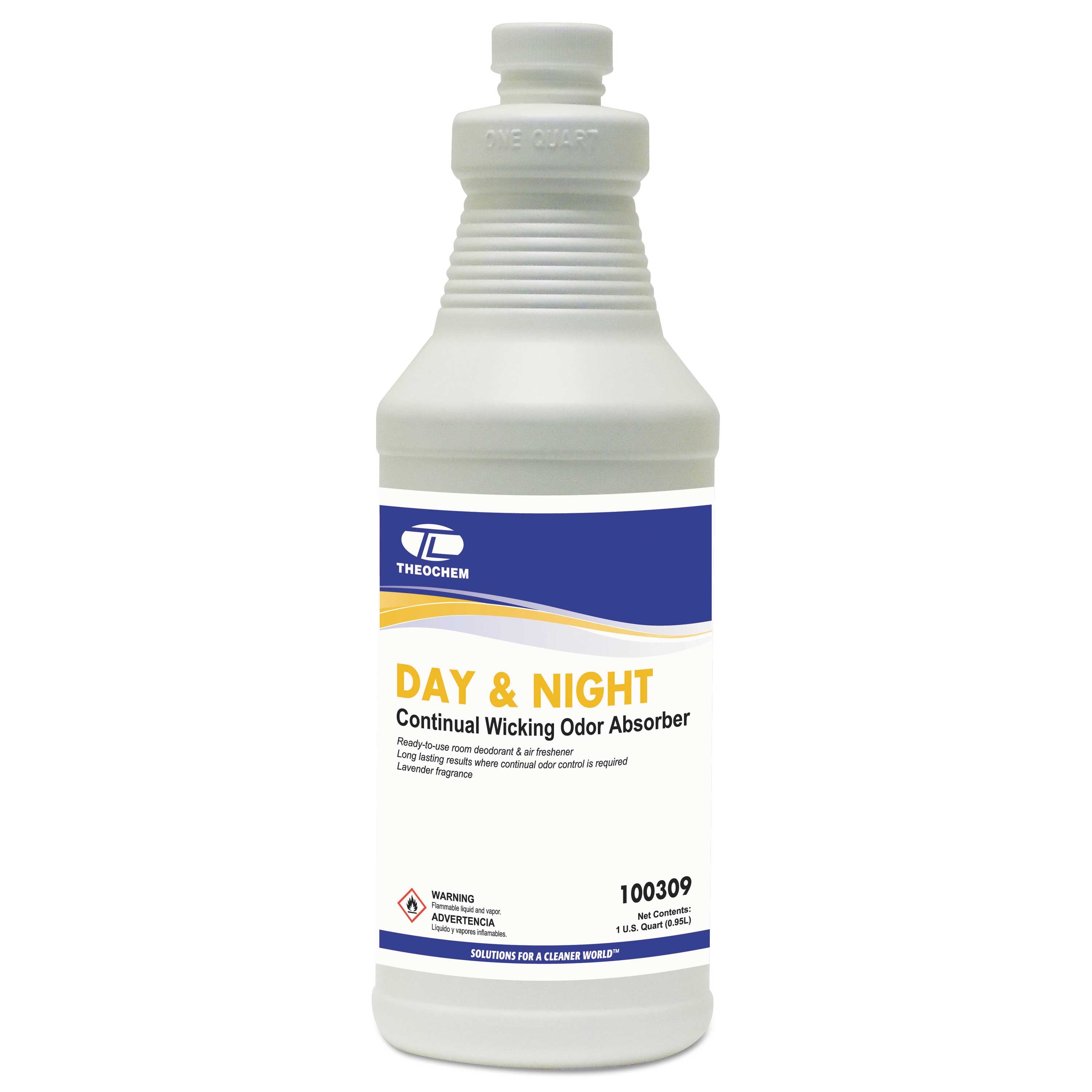 Theochem Laboratories Lavender Scent Day and Night Wicking Odor Absorber, 32 Ounce Bottle -- 12 per case