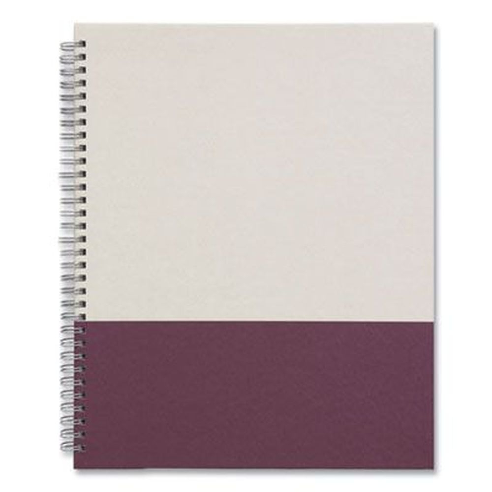 Tru Red Narrow Rule 1 Subject 80 Sheets Wirebound Hardcover Notebook with Gray/Purple Cover, 11 x 8.5 inch Sheet