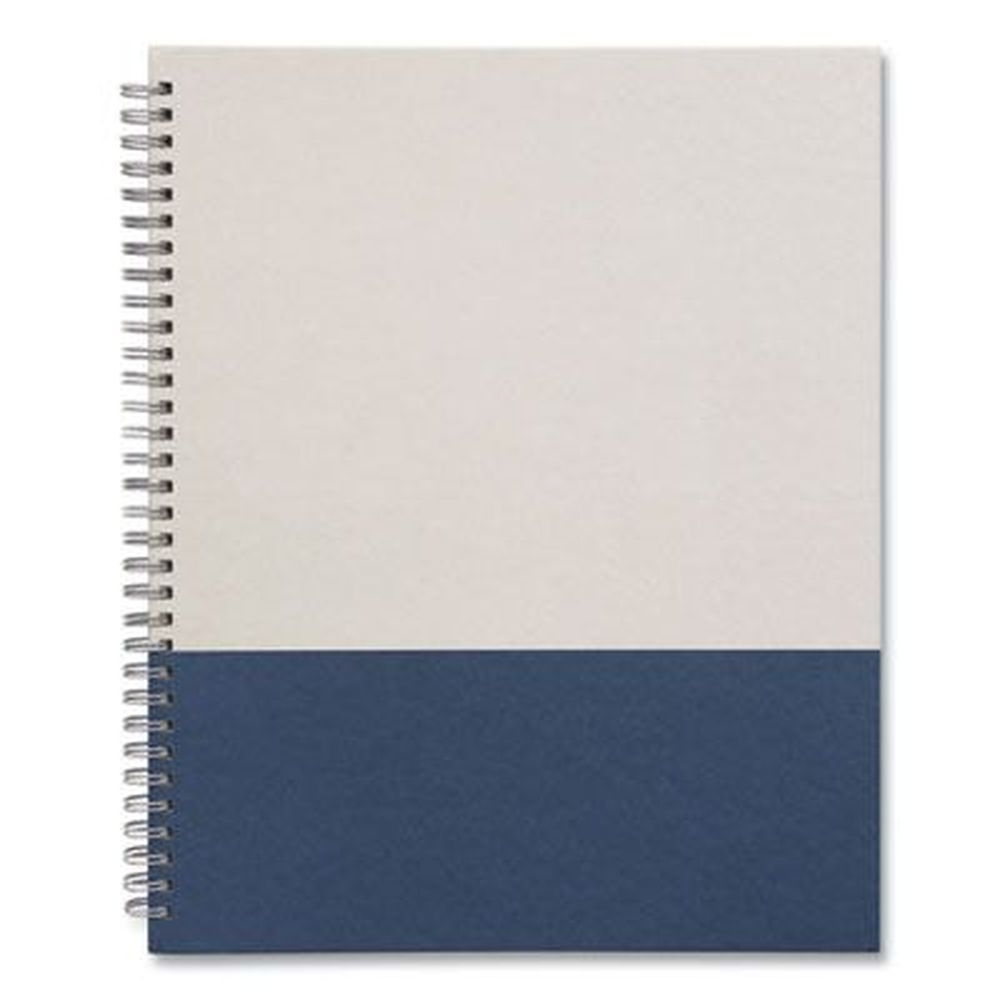 Tru Red Narrow Rule 1 Subject 80 Sheets Wirebound Hardcover Notebook wit Gray/Blue Cover, 11 x 8.5 inch Sheet