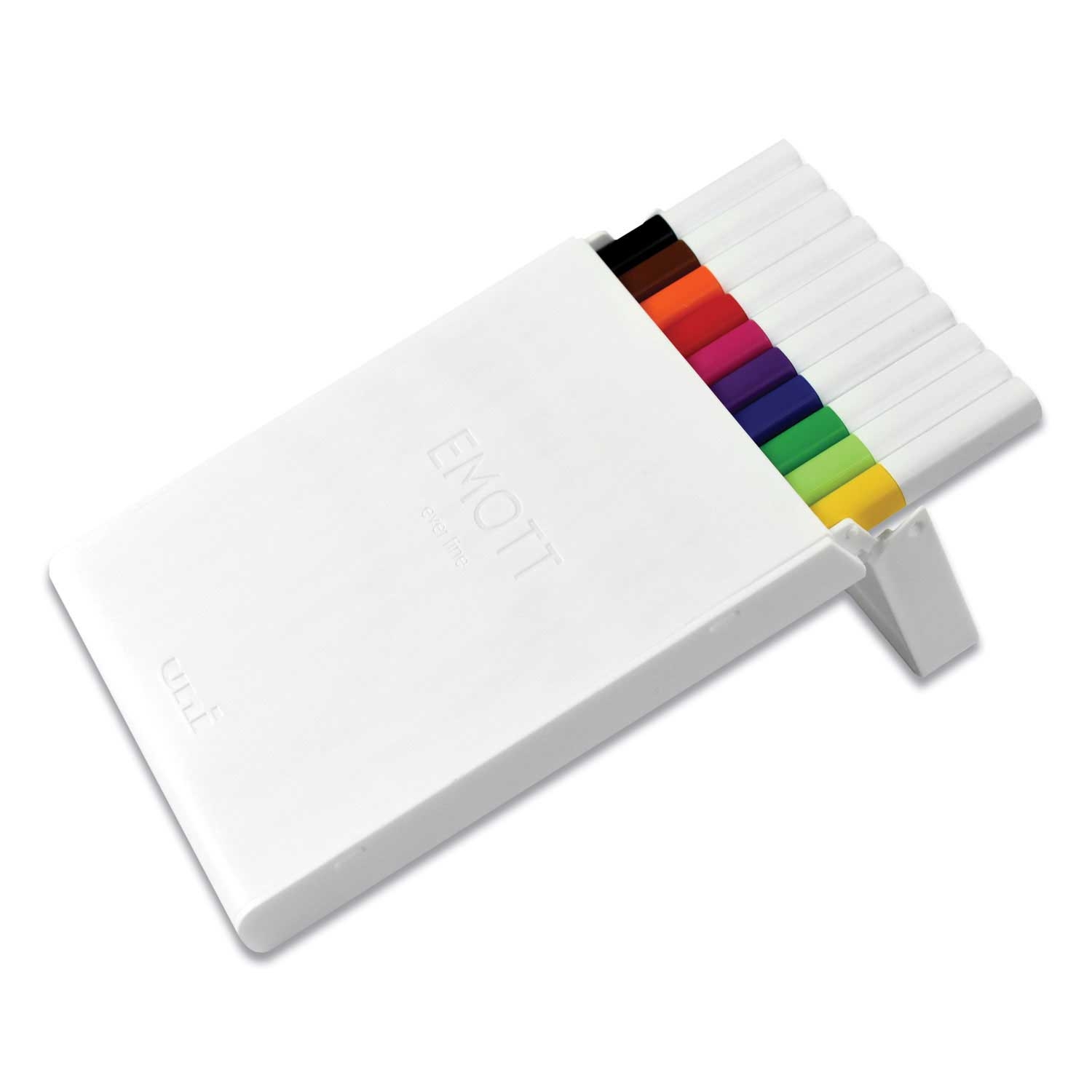 Uni Ball Emott Fine 0.4 Mm White Barrel Porous Point Pen - 10 per set -- 1 set