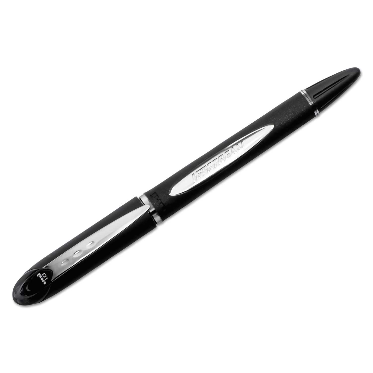 Uni Ball Jetstream Black Ink and Black Barrel Bold 1 mm Stick Ballpoint Pen