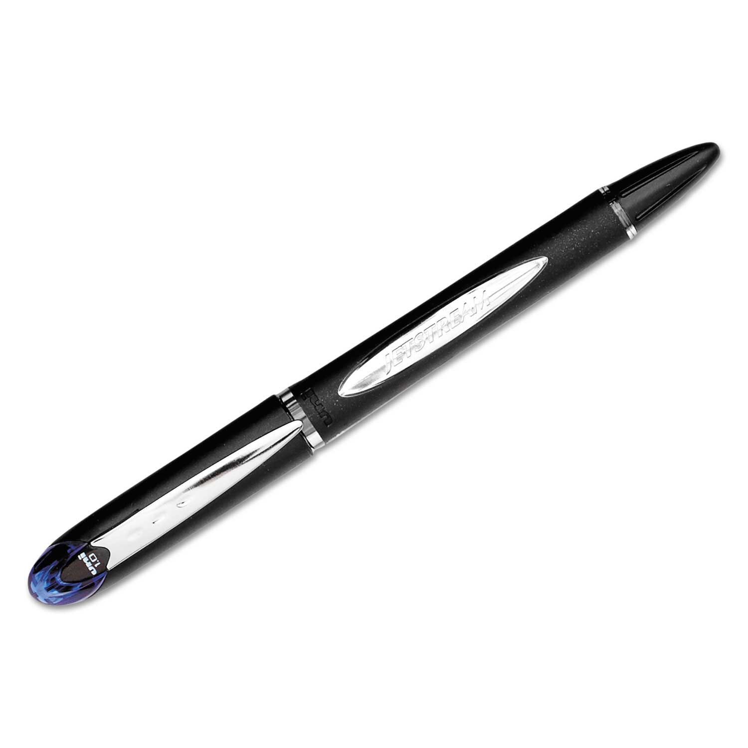 Uni Ball Jetstream Blue Ink and Black Barrel Bold 1 mm Stick Ballpoint Pen