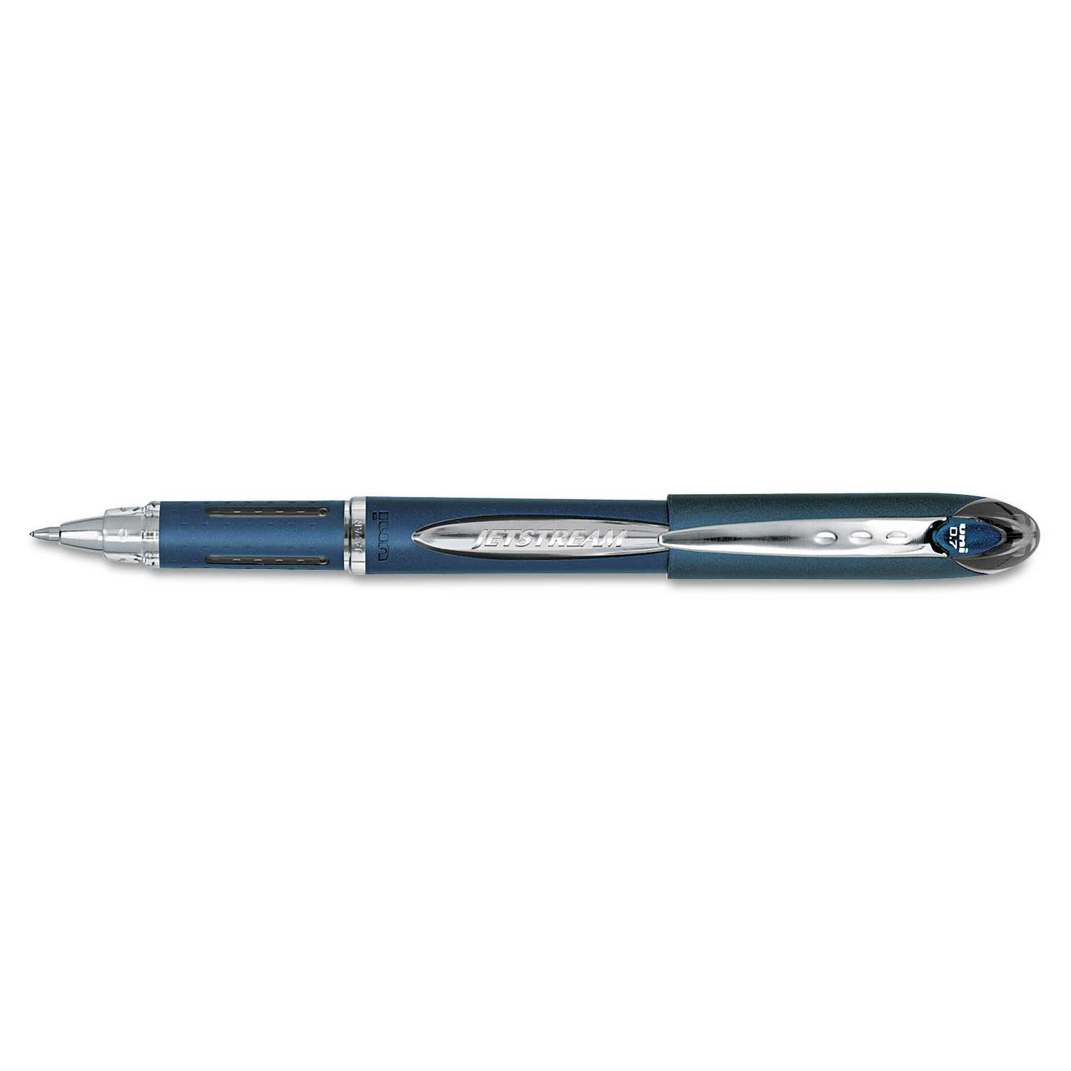 Uni Ball Jetstream Black Ink and Black Barrel Fine 0.7 mm Stick Ballpoint Pen