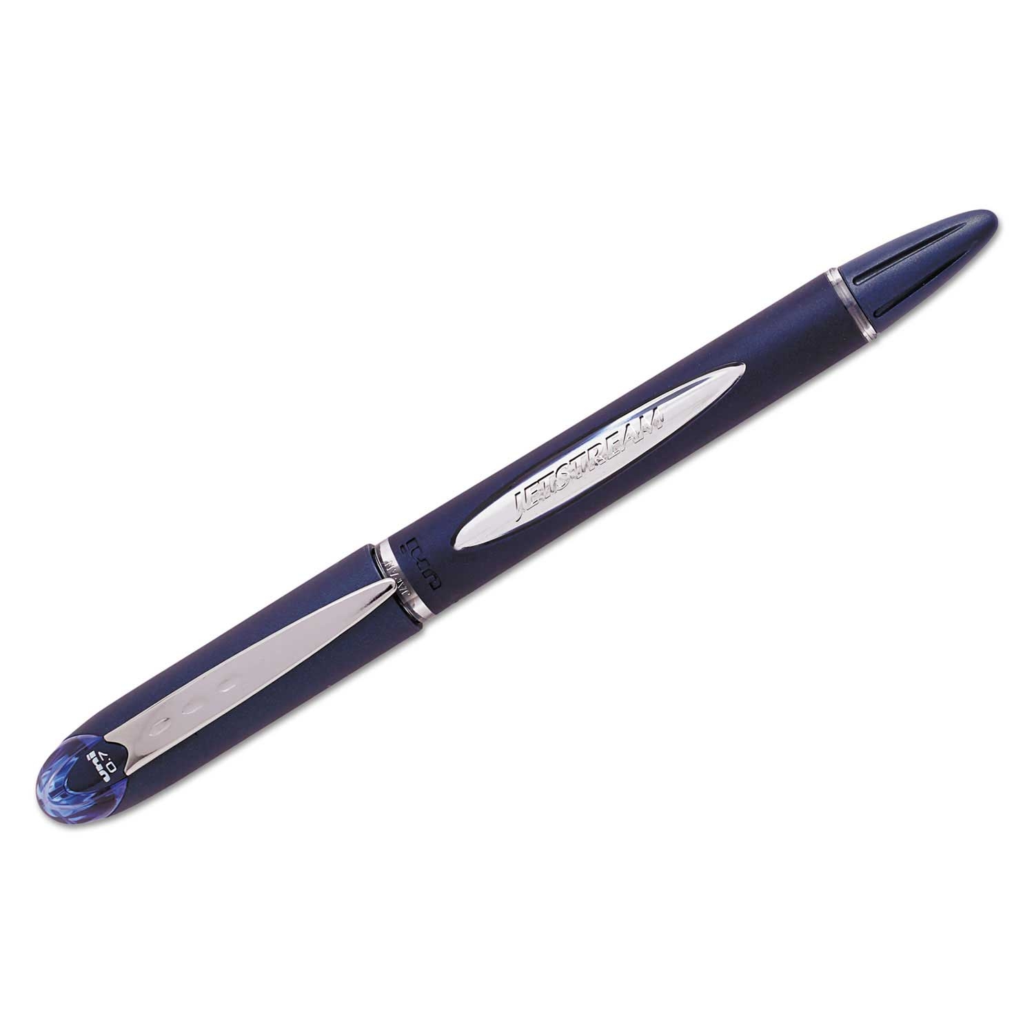 Uni Ball Jetstream Blue Ink and Barrel Fine 0.7 mm Stick Ballpoint Pen