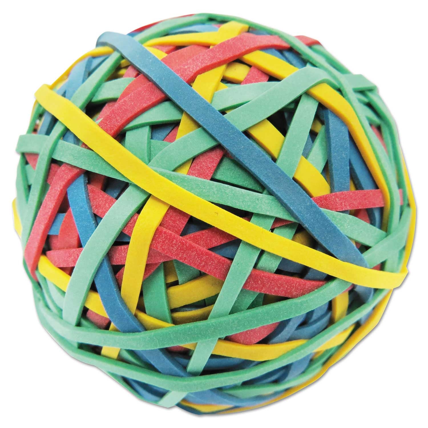 Universal Assorted Color Rubber Band Ball, 3 inch Diameter - 260 count per pack -- 1 pack per case