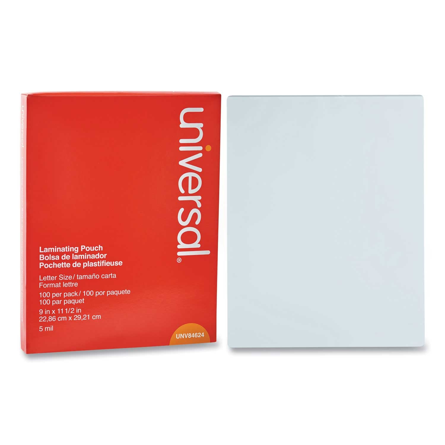 Universal Clear Matte 5 mil Laminating Pouch, 9 x 11.5 inch - 100 count per pack -- 1 pack per case