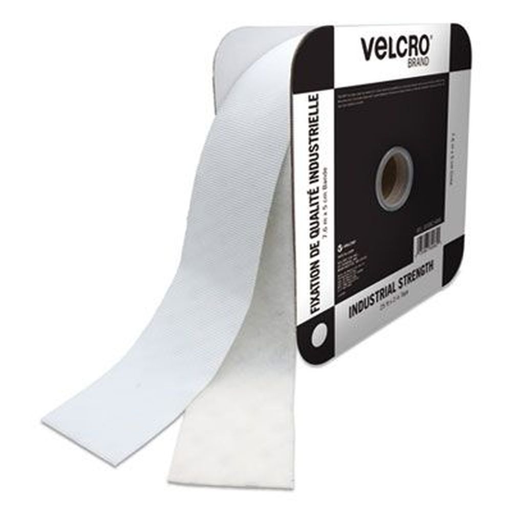 Velcro White Industrial Strength Heavy Duty Fastener Tape, 2 inch x 25 Feet