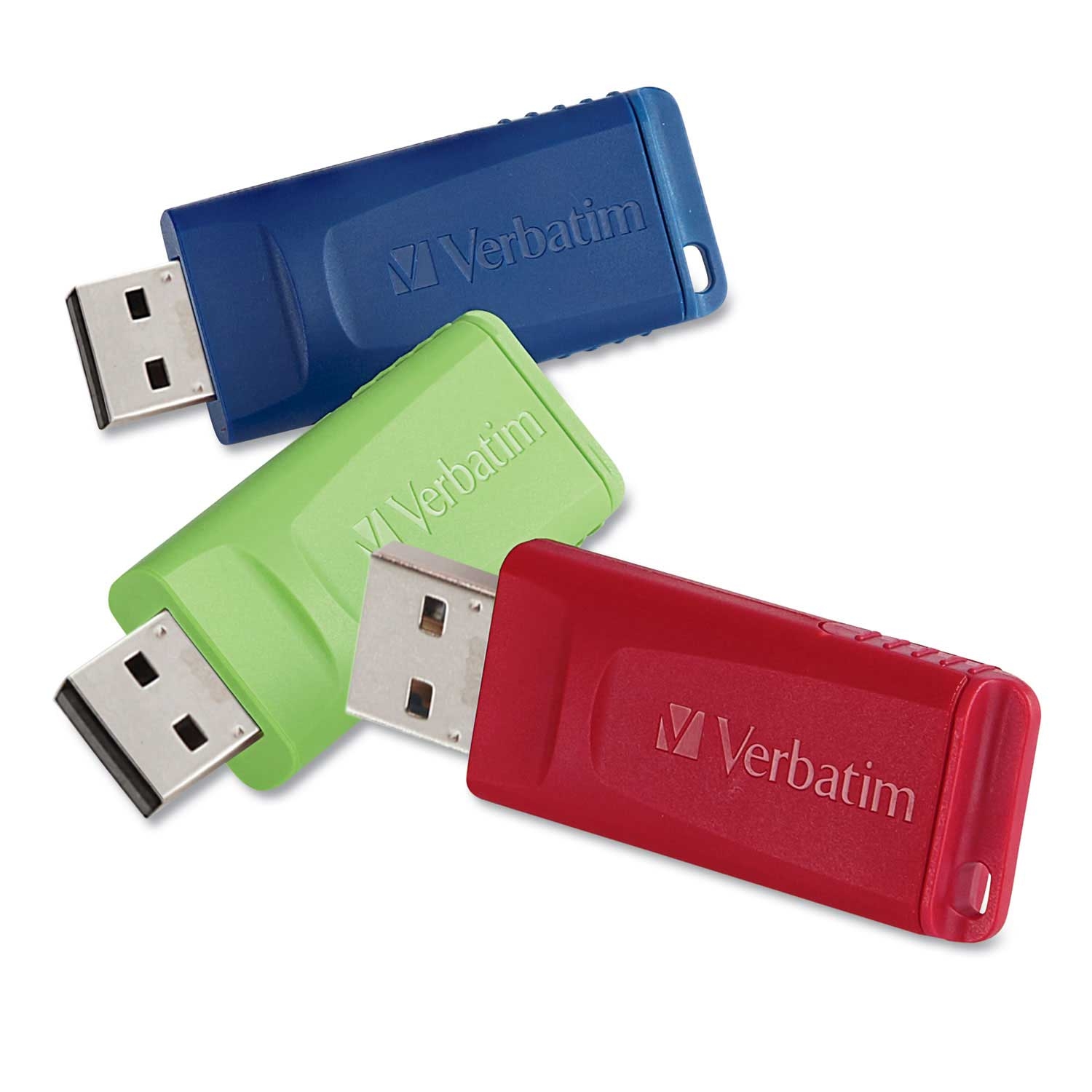 Verbatim Store N Go Assorted Colors USB Flash Drive, 16 GB Capacity - 3 per pack -- 1 pack