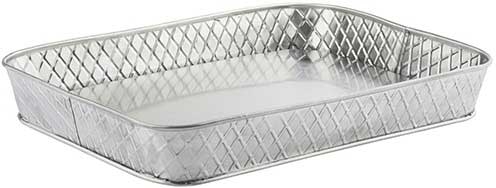 Tablecraft Lattice Collection Stainless Steel Rectangular Platter, 12 x 9 x 1.5 inch