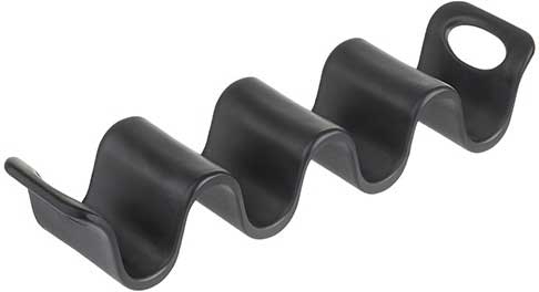Tablecraft Taco Taxi Black Melamine 3-4 Tacos Holder, 9 3/8 x 2 1/4 x 1 5/8 inch