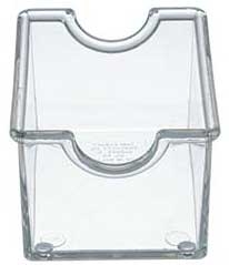 Tablecraft Clear Polystyrene Sugar Packet Holder, 3.25 x 2.5 x 2 inch - 6 count per pack -- 1 pack per case.