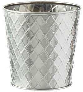 Tablecraft Lattice Collection Stainless Steel Round Cup, 4.25 Inch Dia. X 4.25 Inch