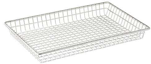 Tablecraft Stainless Steel Wire Rectangular Serving Basket, 12 x 8 x 1.5 inch