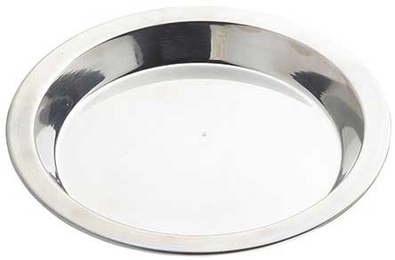 Tablecraft Stainless Steel Round Pie Pan Server, 10.125 x 10.125 x 0.75 inch