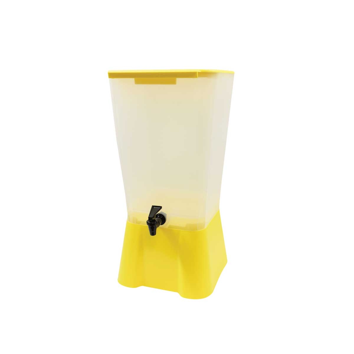 Tablecraft Polypropylene Yellow Beverage Dispenser, 5 Gallon