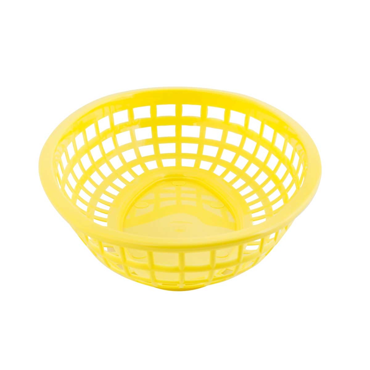 Tablecraft Plastic Yellow Oval Classic Basket, 9.3 x 6 x 1.875 inch -- 36 per case