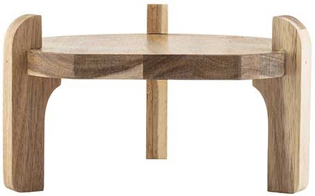 Tablecraft Acacia Wood Stand for Glass Beverage Dispensers, 10 inch Dia. X 5.75 inch