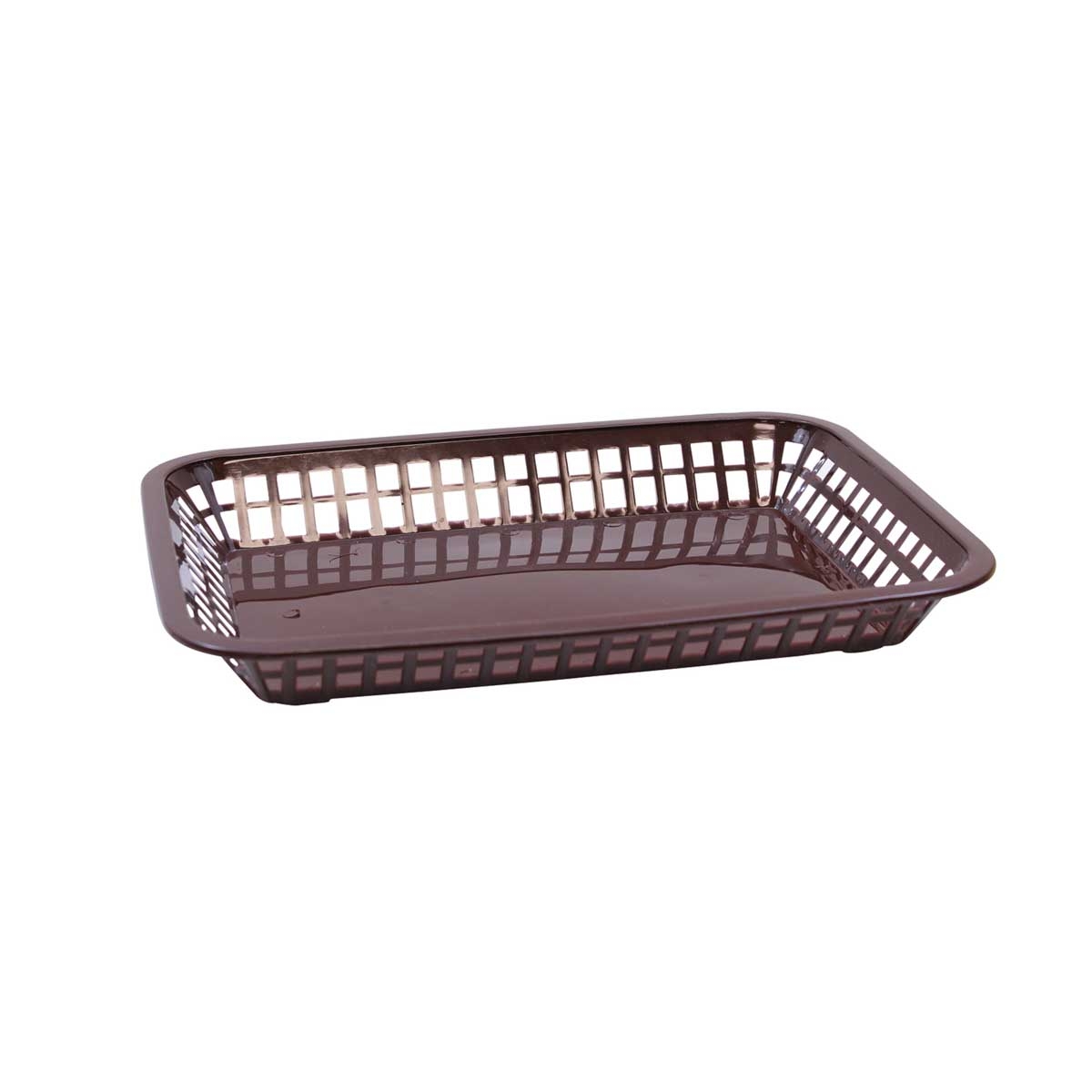 Tablecraft Brown Rectangular Grande Basket, 10.75 x 7.75 x 1.5 inch -- 36 per case