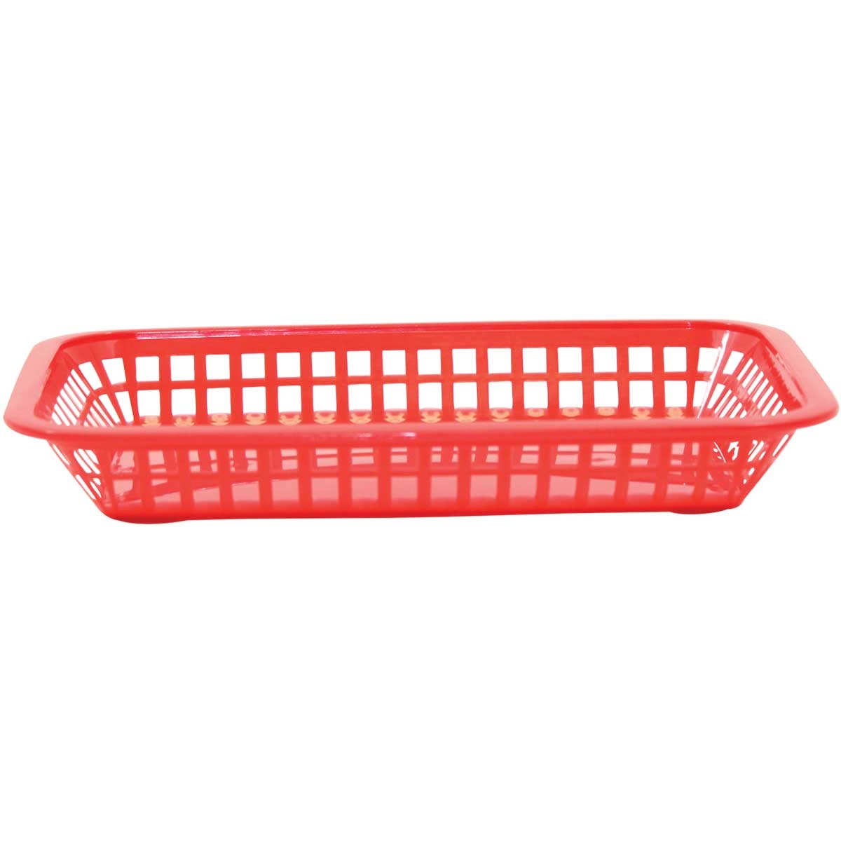 Tablecraft Red Rectangular Grande Basket, 10.75 x 7.75 x 1.5 inch -- 36 per case
